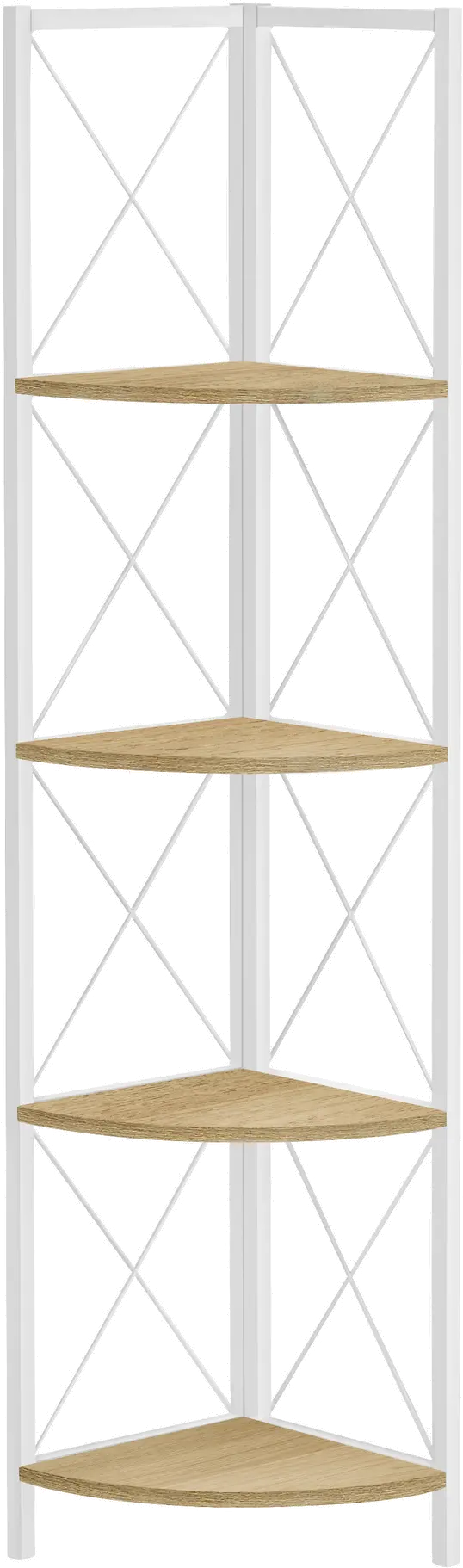 Jaden White 4-Tier Corner Bookcase-1