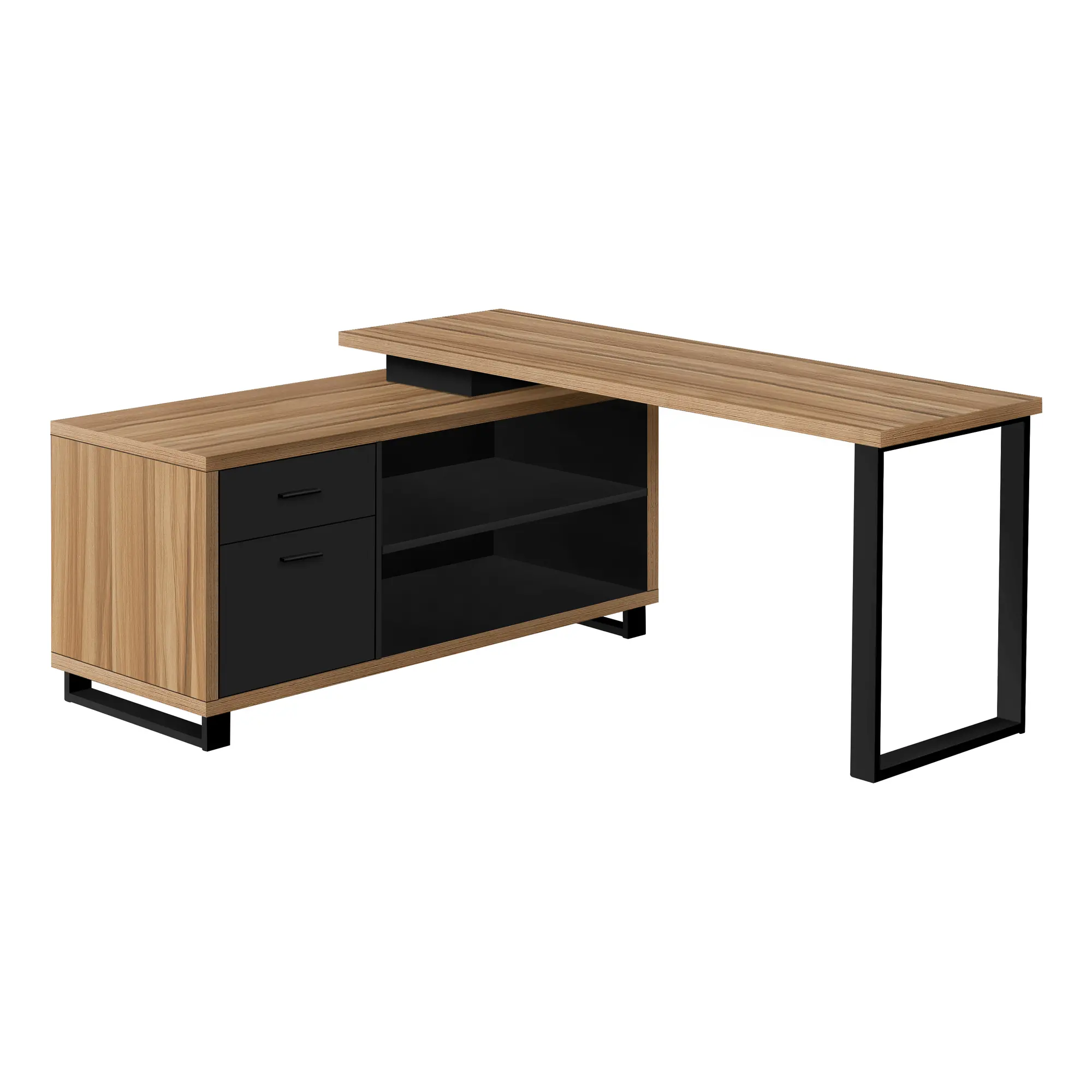 Monarch Light Brown 72  L Shaped Computer Desk-1