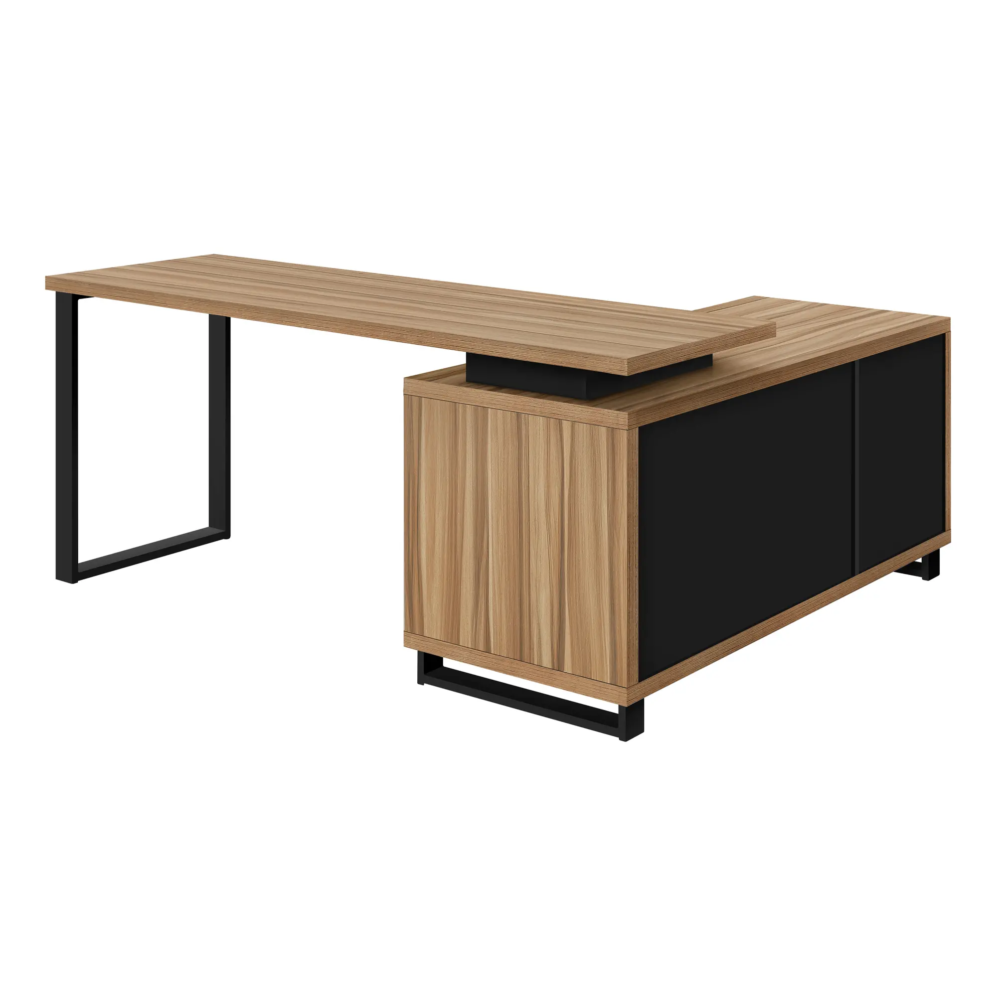 Monarch Light Brown 72  L Shaped Computer Desk-4