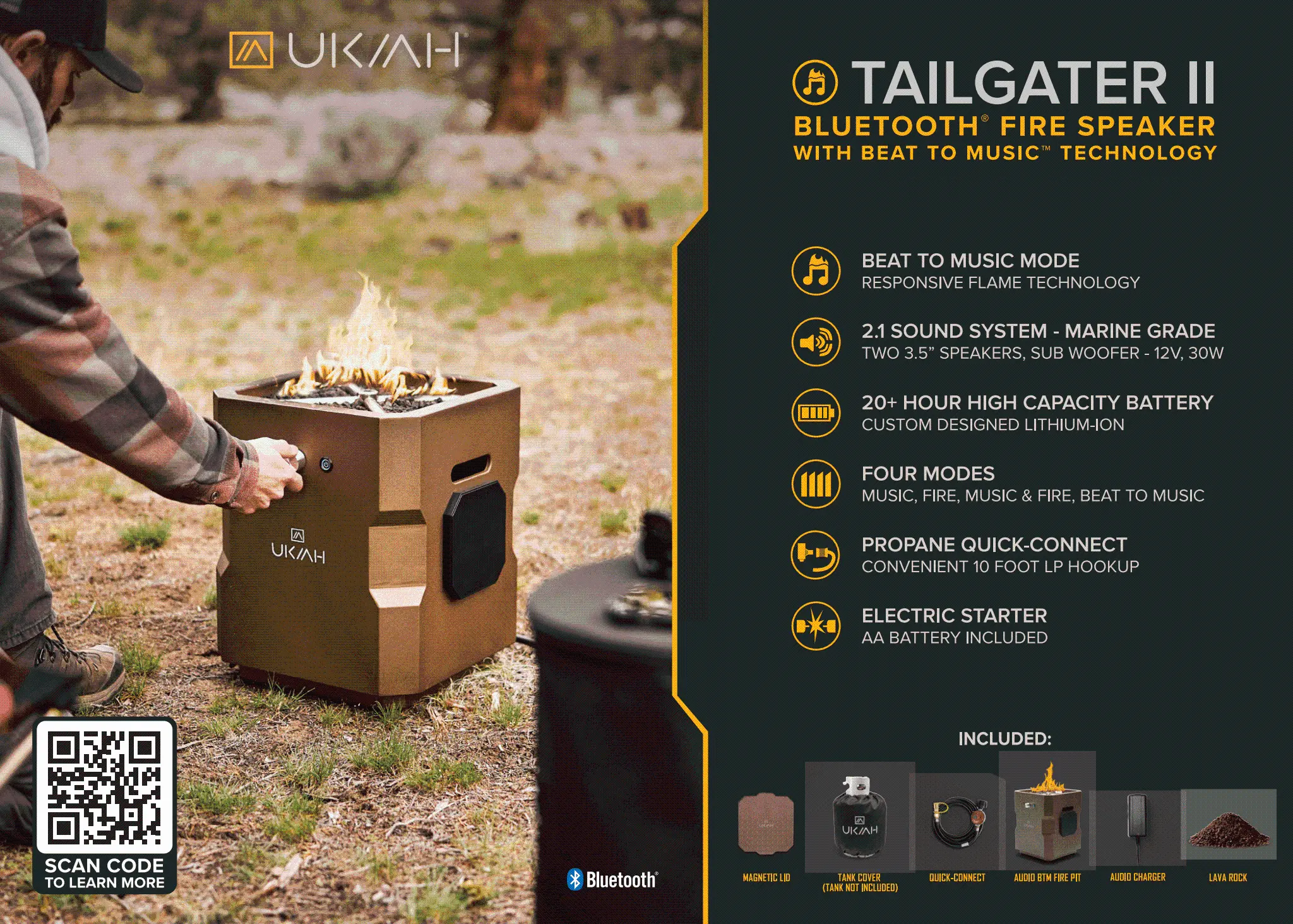 Ukiah Bronze Tailgater II Portable Firepit-7