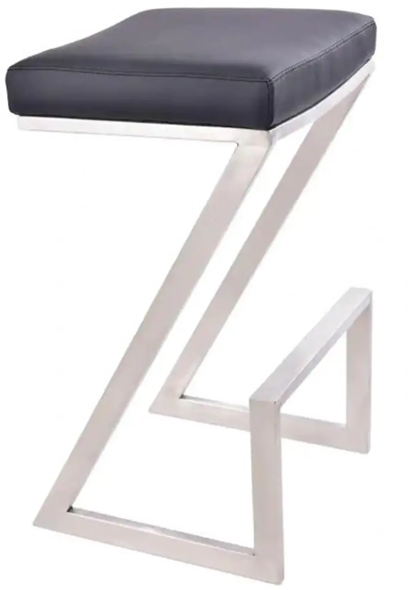 Atlantis Black Backless Counter Height Stool
