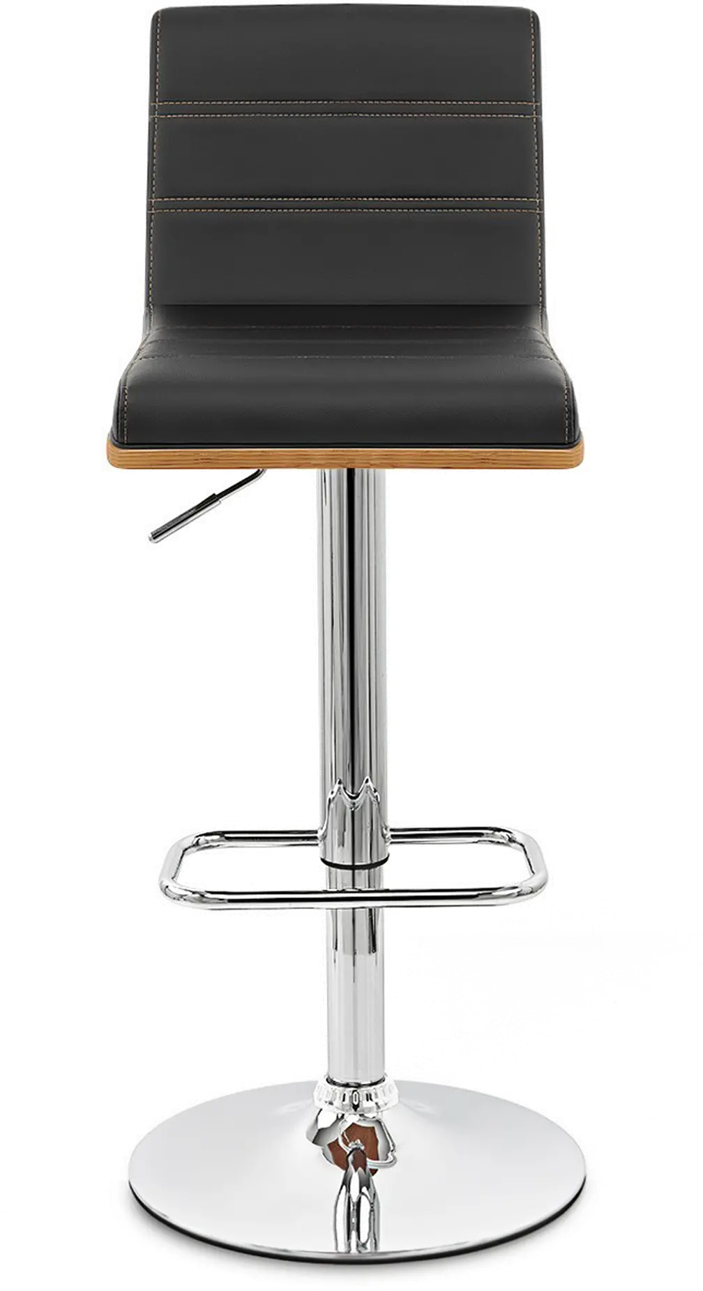 LCAUBAWABL Aubrey Black Adjustable Bar Stool-1