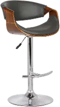 LCBUBAWAGRAY Butterfly Gray Adjustable Height Bar Stool