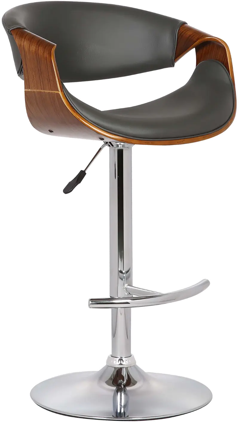 Butterfly Gray Adjustable Height Bar Stool