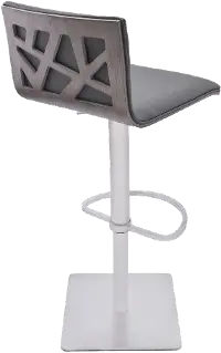 LCCRBAGRBS Crystal Swivel Dark Gray Adjustable Bar Stool