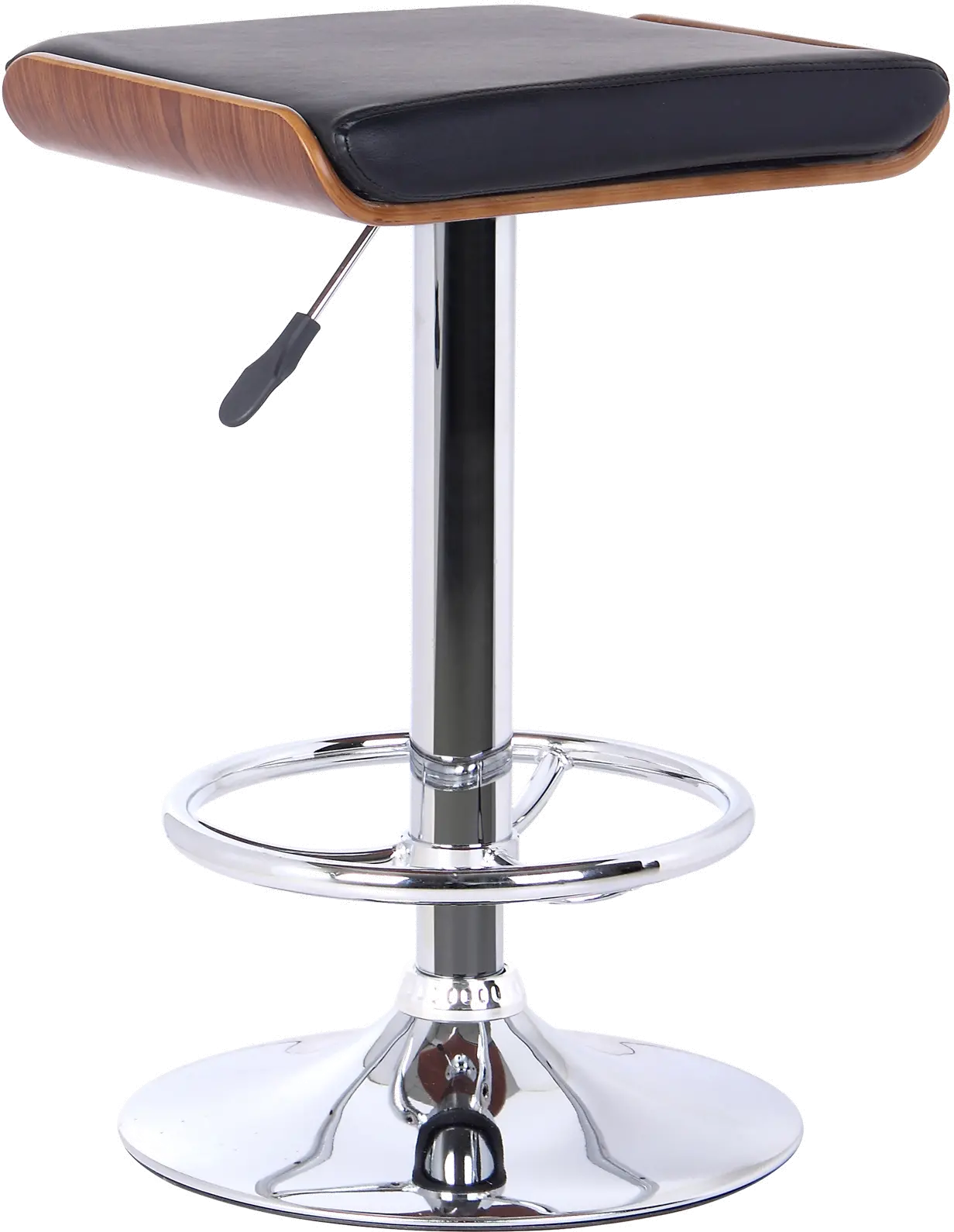 LCJABABLKWA Java Black and Walnut Adjustable Height Bar Stool-1