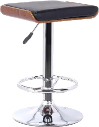 LCJABABLKWA Java Black and Walnut Adjustable Height Bar Stool