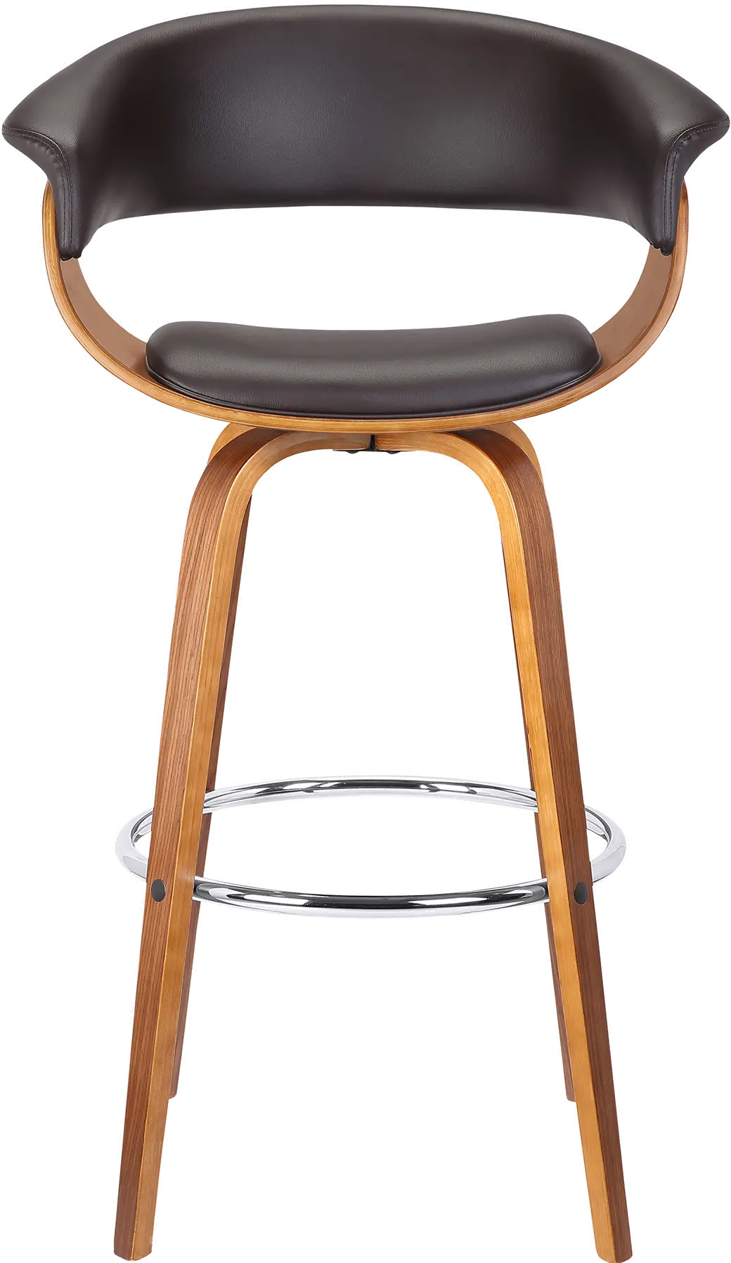LCJSBAWABR30 Julyssa Brown and Walnut Swivel Bar Stool-1