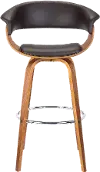 LCJSBAWABR30 Julyssa Brown and Walnut Swivel Bar Stool