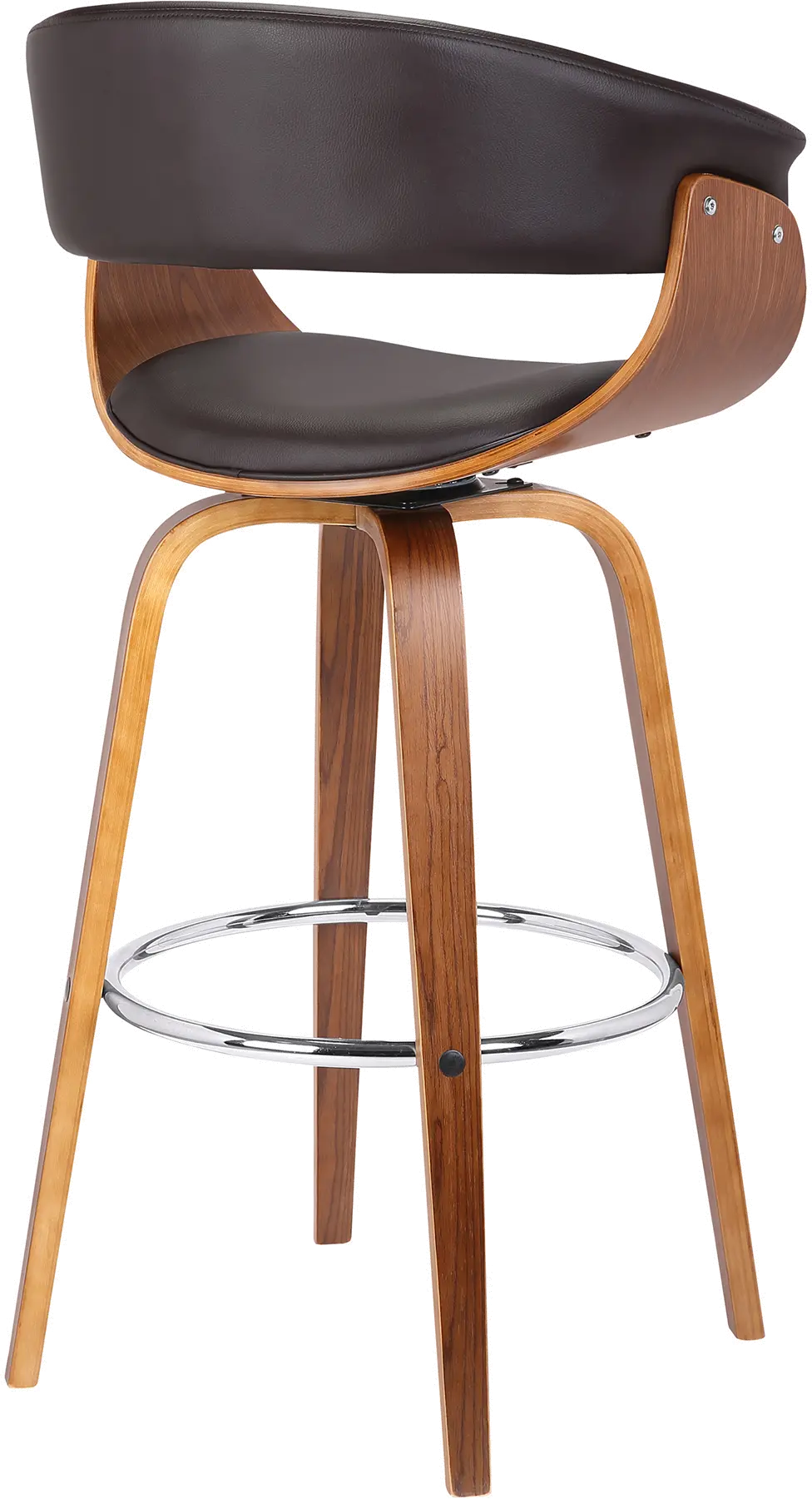 LCJSBAWABR30 Julyssa Brown and Walnut Swivel Bar Stool-2