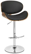 LCNABABLKWA Naples Black Adjustable Bar Stool