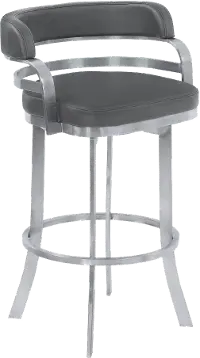 LCPRBAGRBS26 Prinz Gray Swivel Counter Height Stool