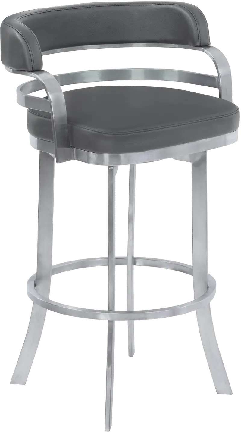 Prinz Gray Swivel Counter Height Stool