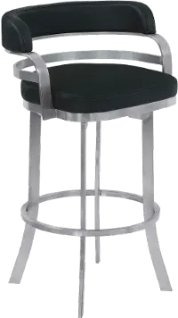 LCPRBABLBS26 Prinz Black Swivel Counter Height Stool