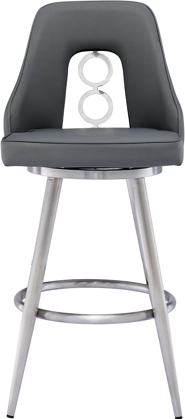 LCRUBABSGR26 Ruby Gray Swivel Counter Height Stool-2