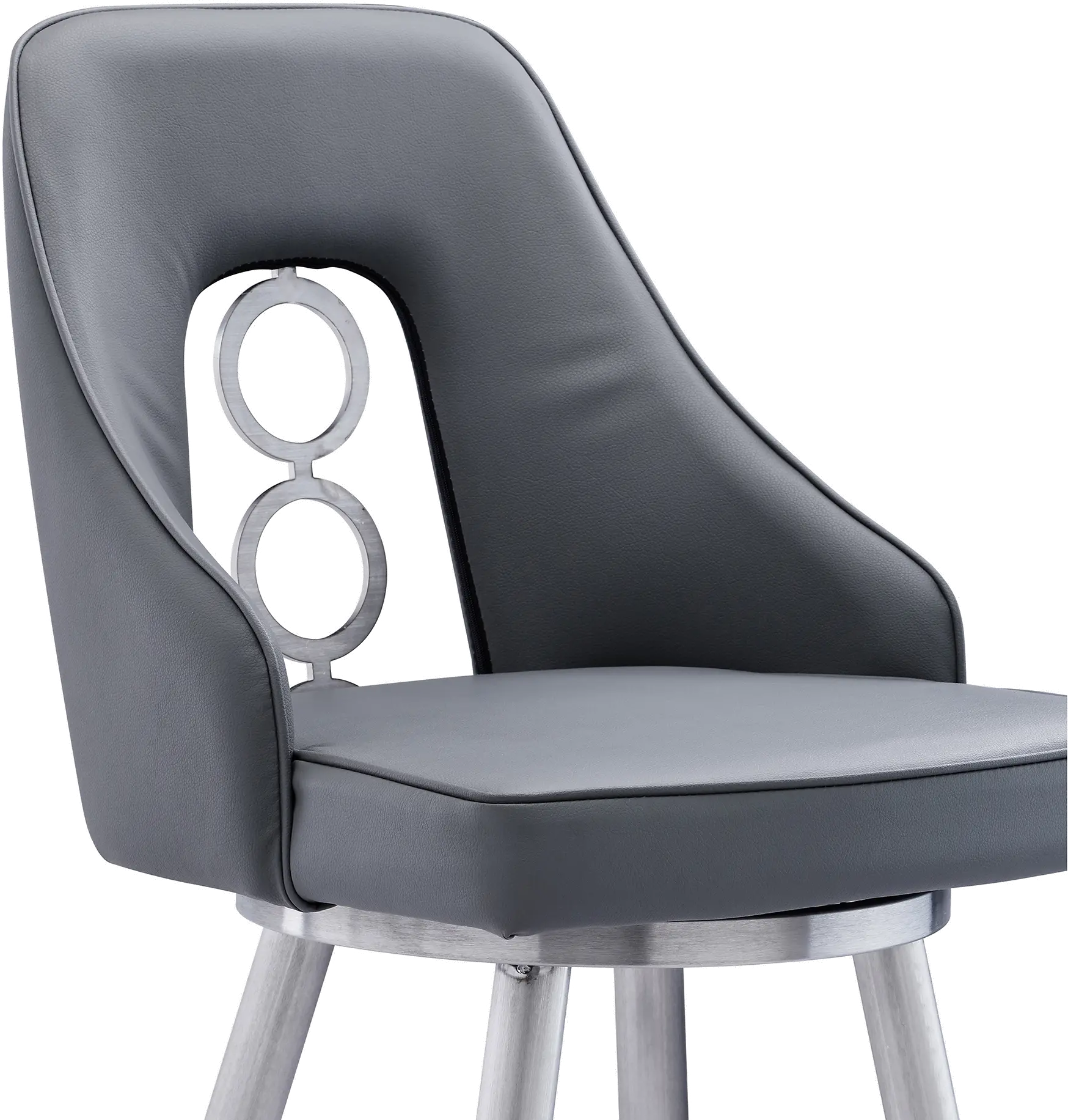 LCRUBABSGR26 Ruby Gray Swivel Counter Height Stool-4
