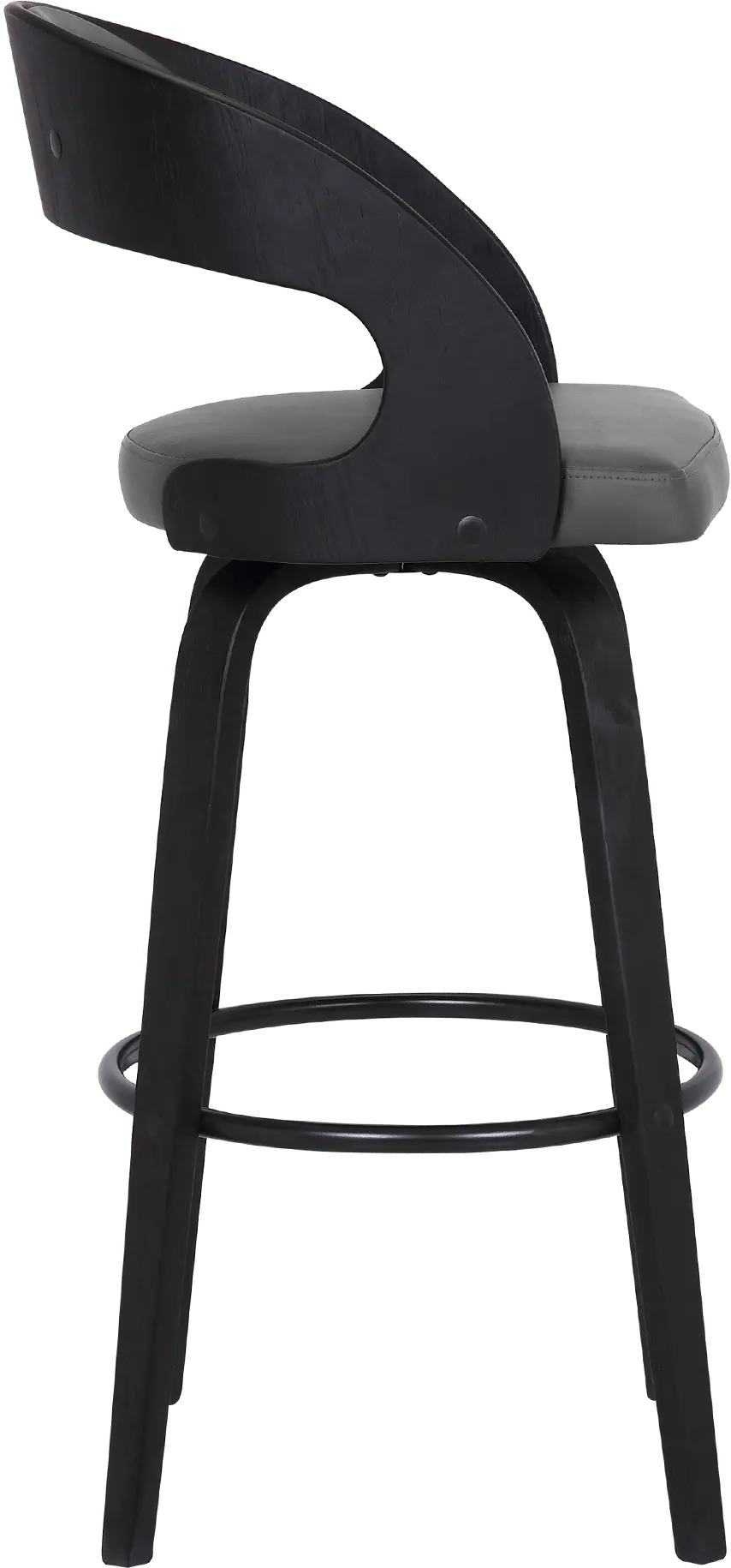LCSHBAGRBL30 Shelly Gray and Black Swivel Bar Stool-2
