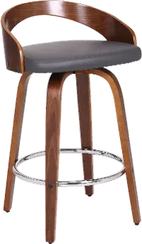 LCSOBAGRWA26 Sonia Gray Swivel Counter Height Stool