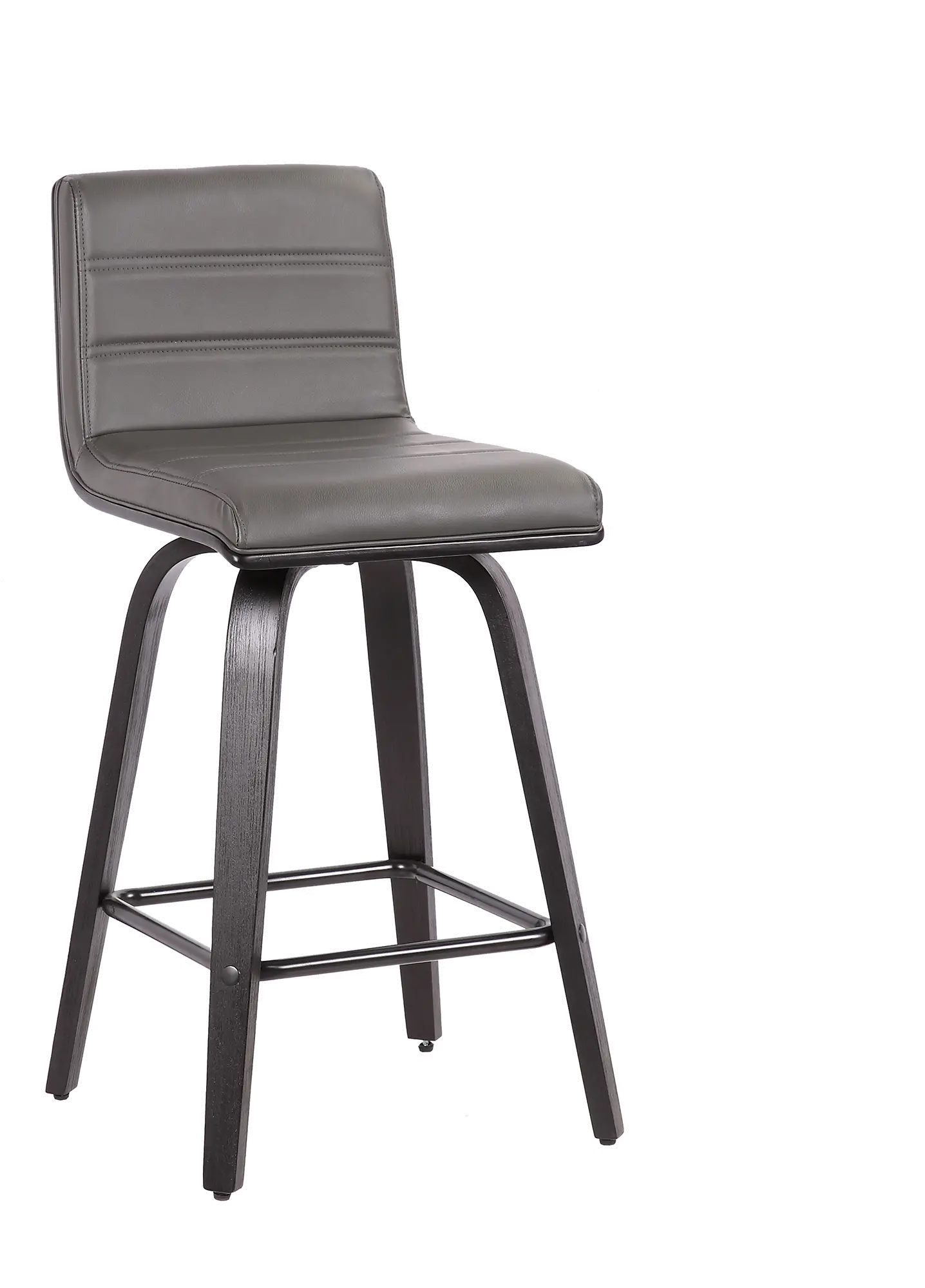 LCVIBAGRBL26 Vienna Gray and Black Swivel Counter Height Stool-2
