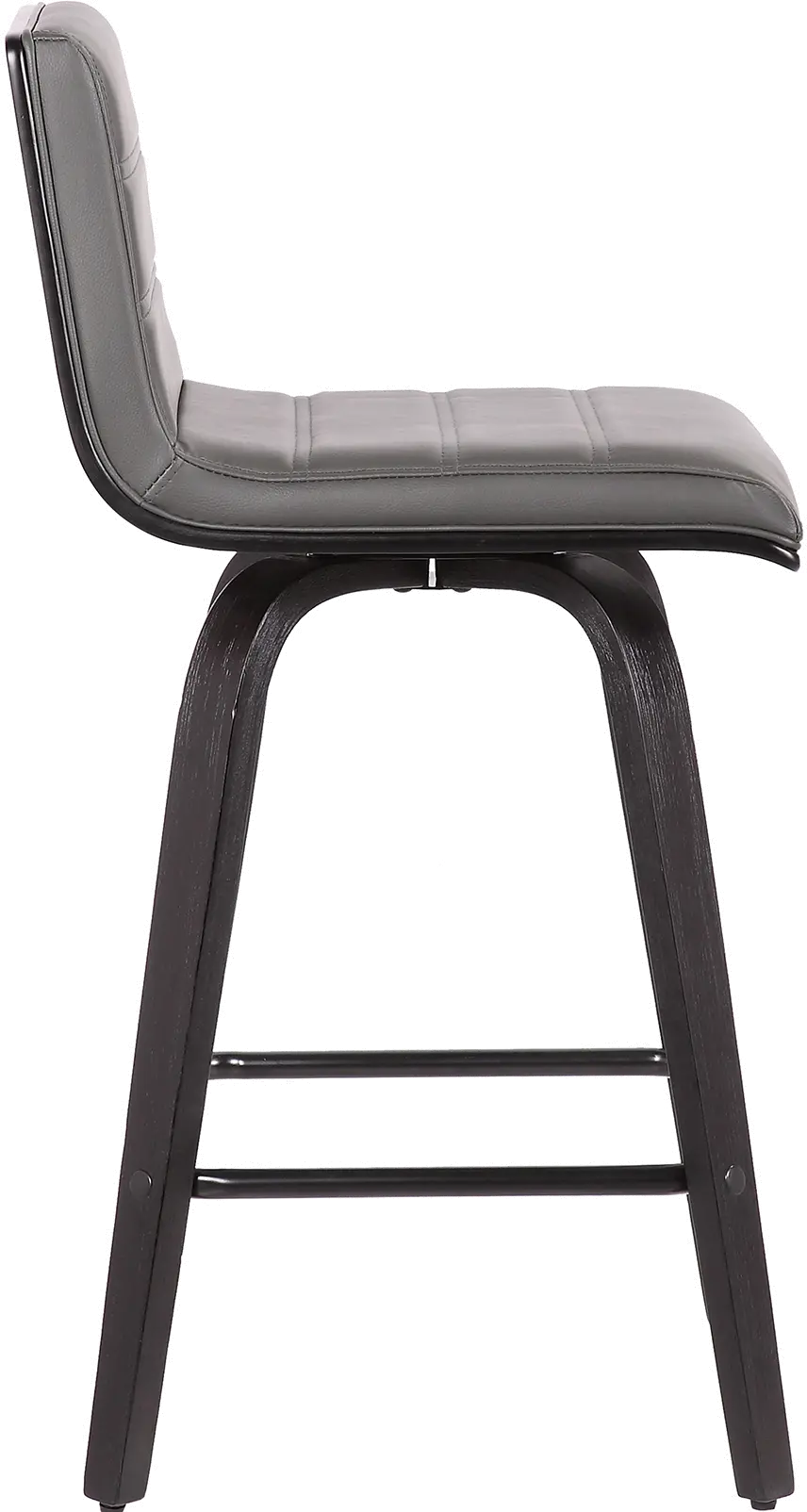 LCVIBAGRBL26 Vienna Gray and Black Swivel Counter Height Stool-1