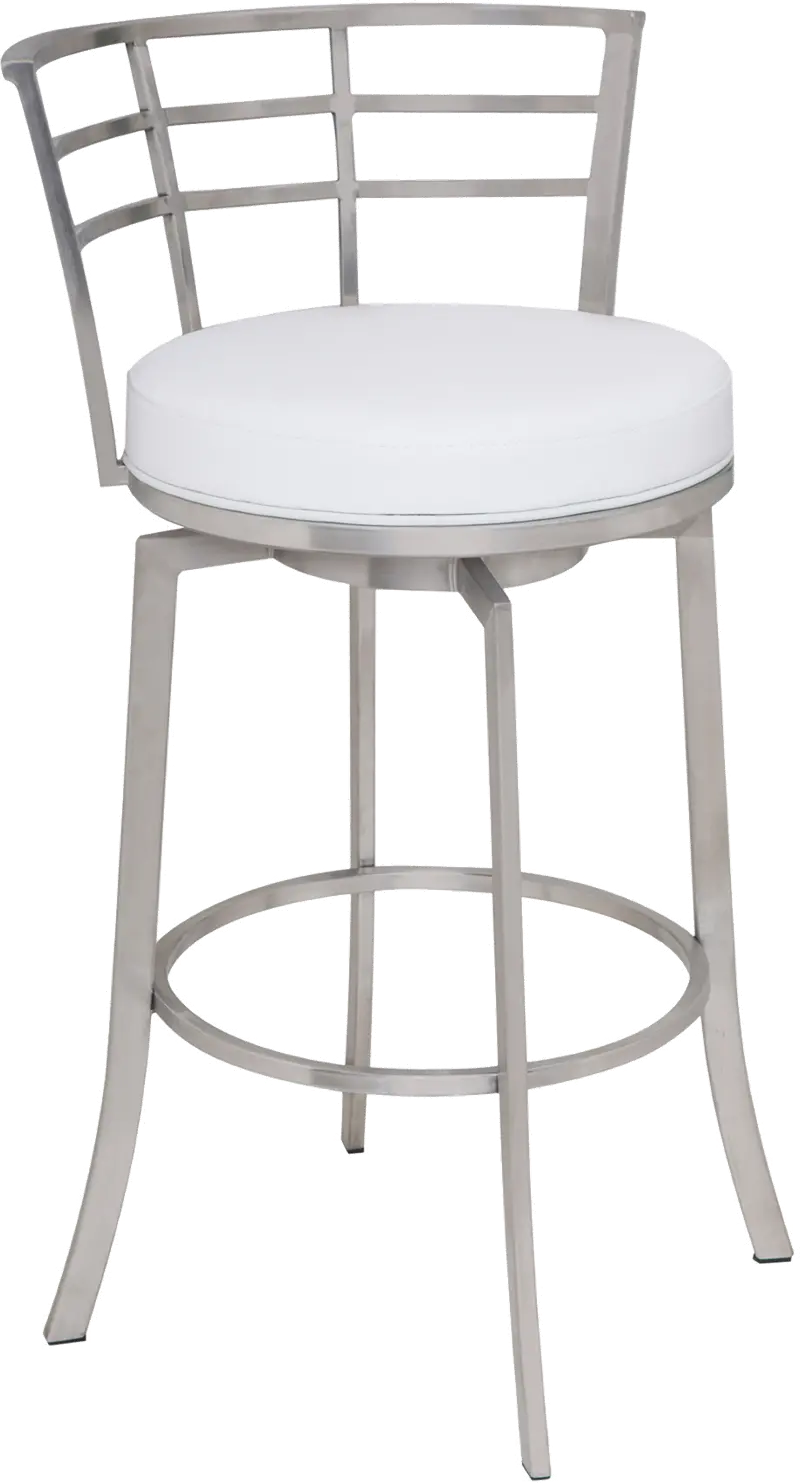 Viper White Swivel Counter Height Stool