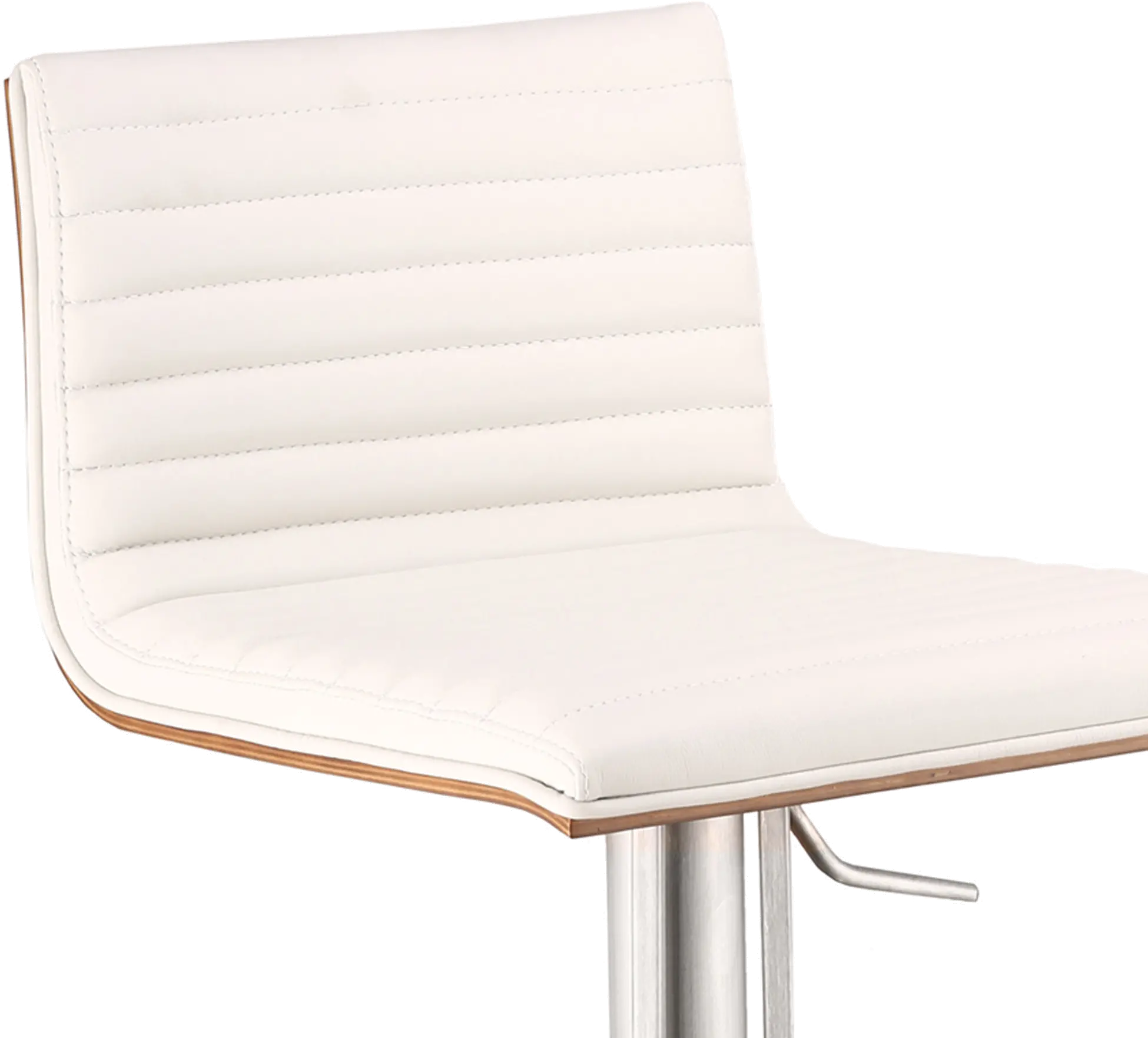 LCCASWBAWHB201 Café White and Chrome Adjustable Height Bar Stool-2