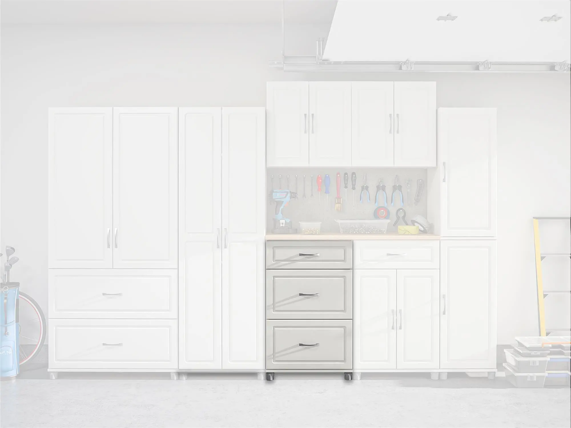 Kendall White 24  3 Drawer Base Cabinet-4