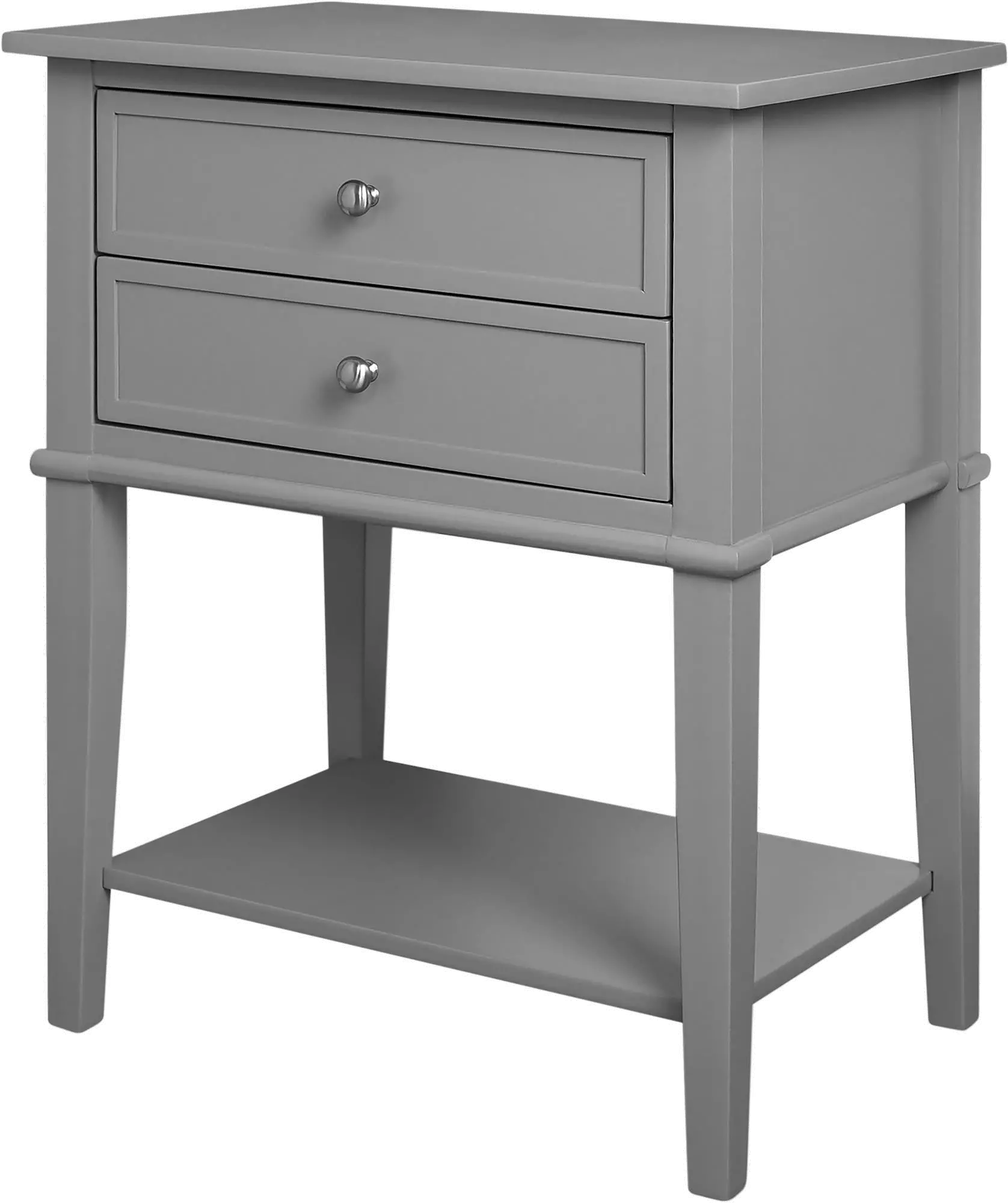 Franklin Gray Accent Table with 2 Drawers-1
