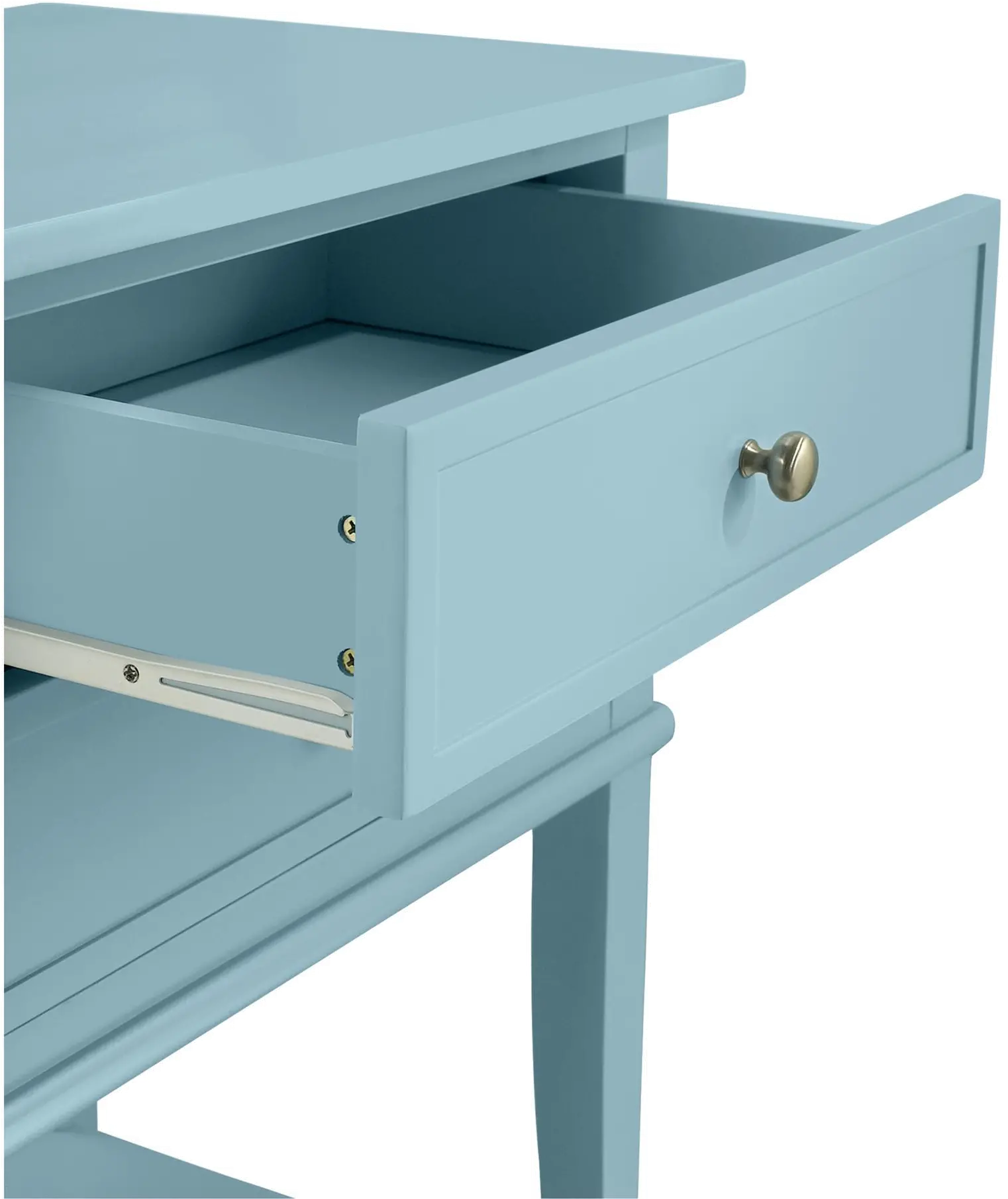 Franklin Light Blue Accent Table with 2 Drawers-4