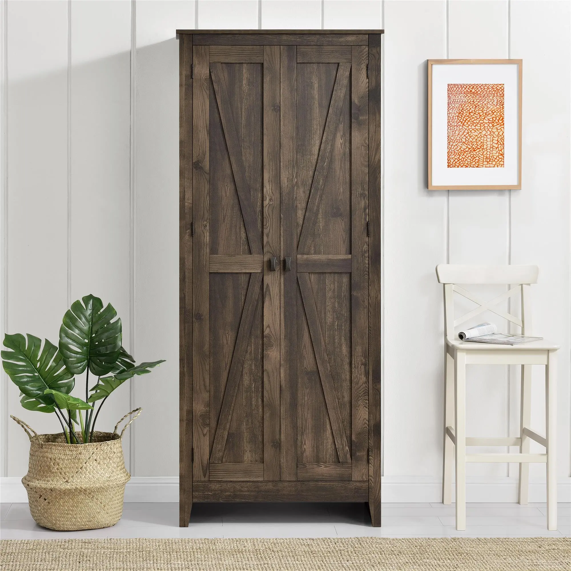 Farmington Brown 31.5  Wide Storage Cabinet-3