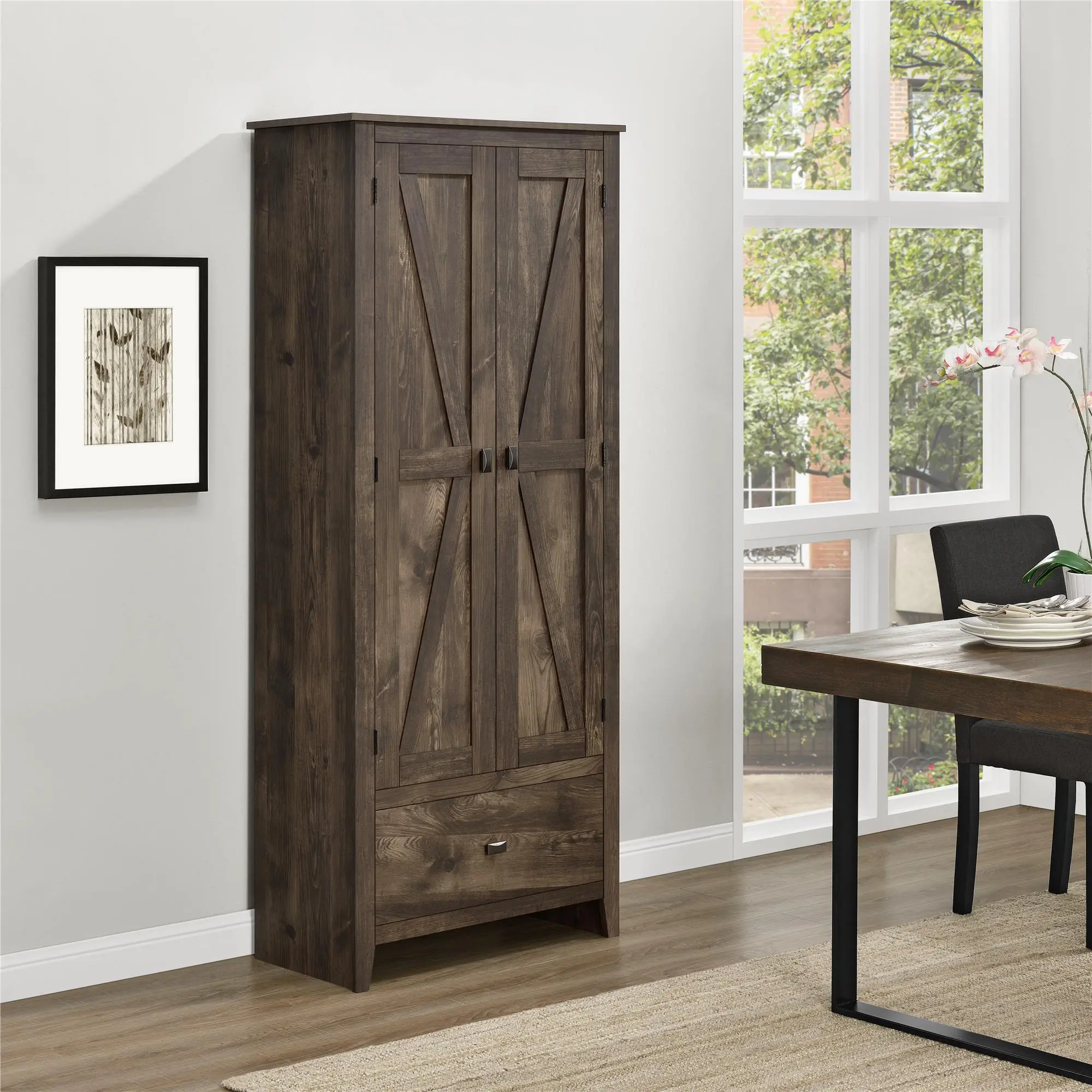 Farmington Brown 30  Wide Storage Cabinet-3
