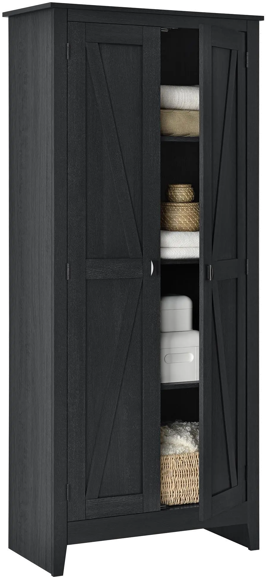 Farmington Black 31.5  Wide Storage Cabinet-3