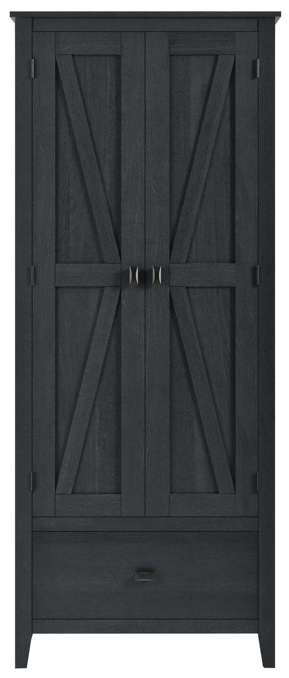 Farmington Black 30" Wide Storage Cabinet