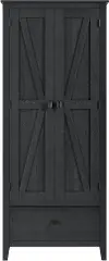 Farmington Black 30  Wide Storage Cabinet