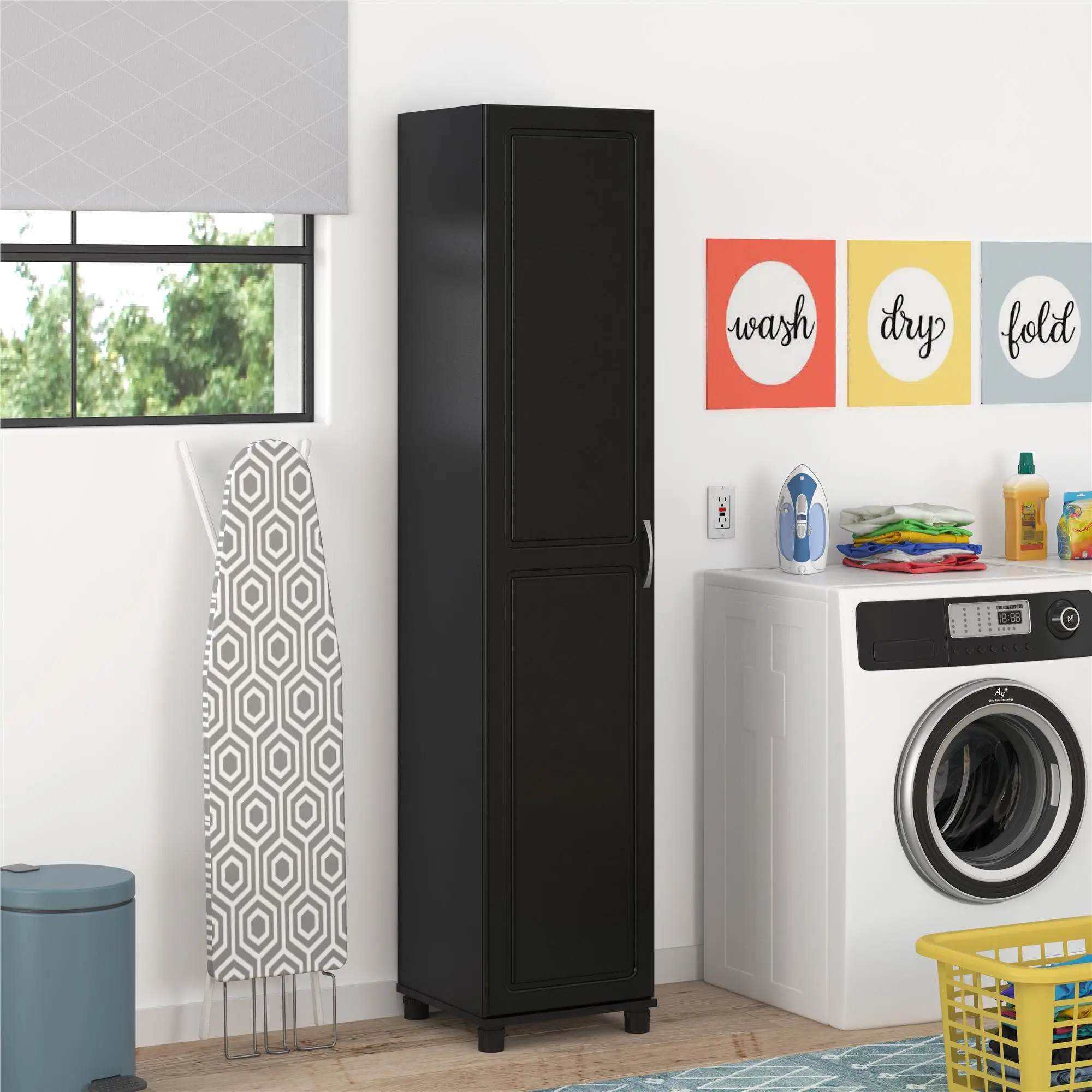 Kendall Black 16  Utility Storage Cabinet-2