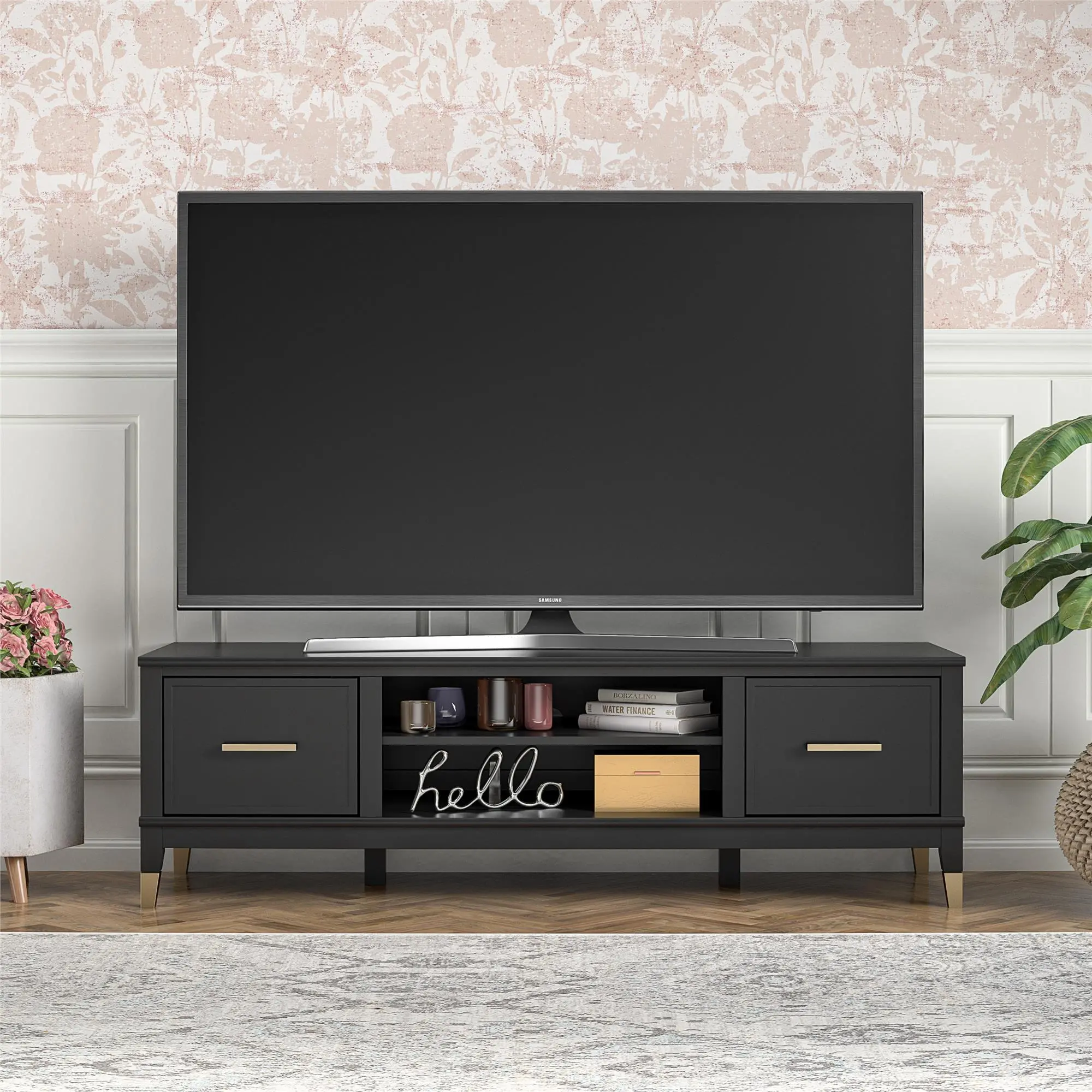 Westerleigh Black 65  TV Stand-2