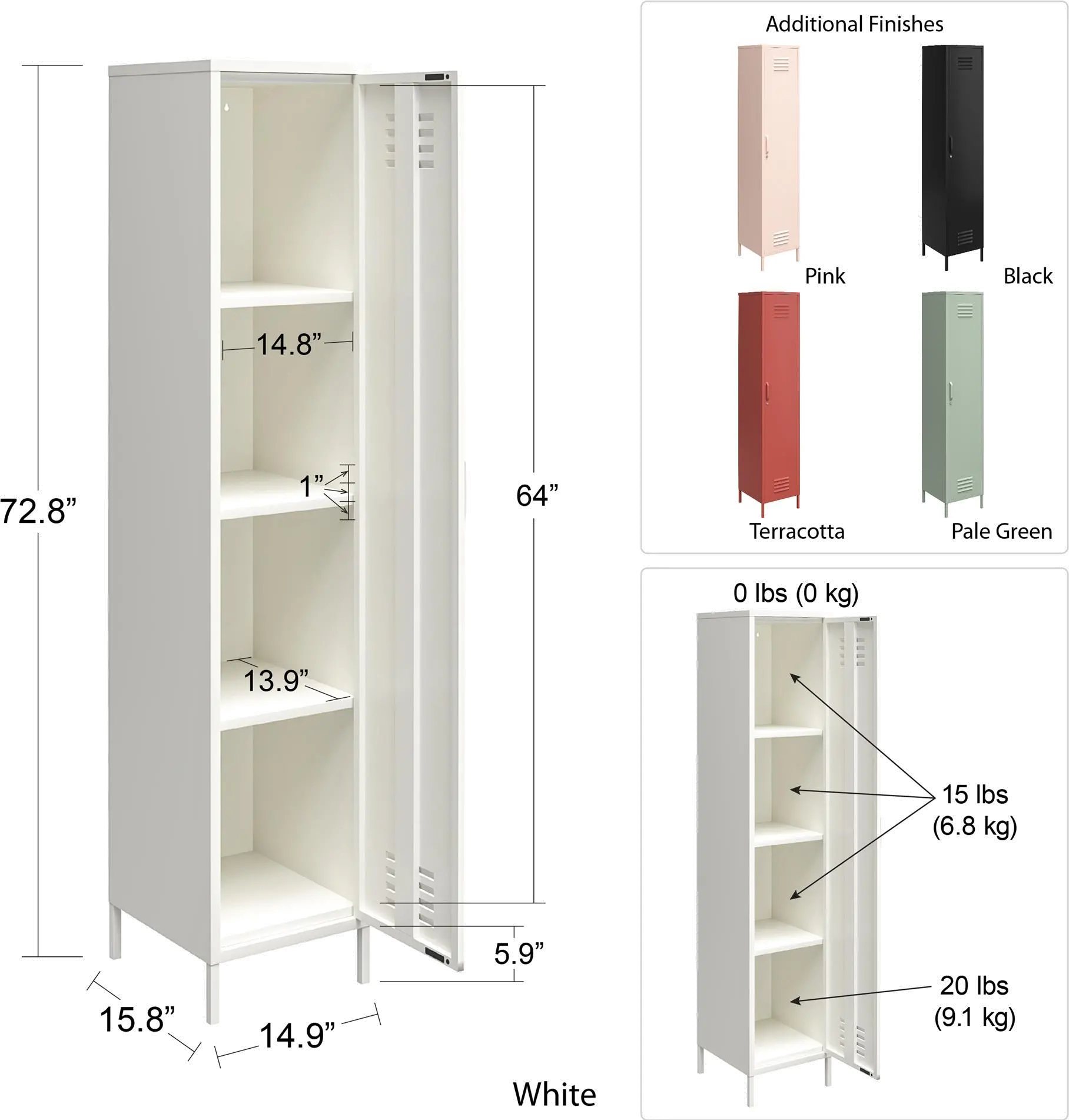 Mission Pink Single Metal Locker Storage Cabinet-7