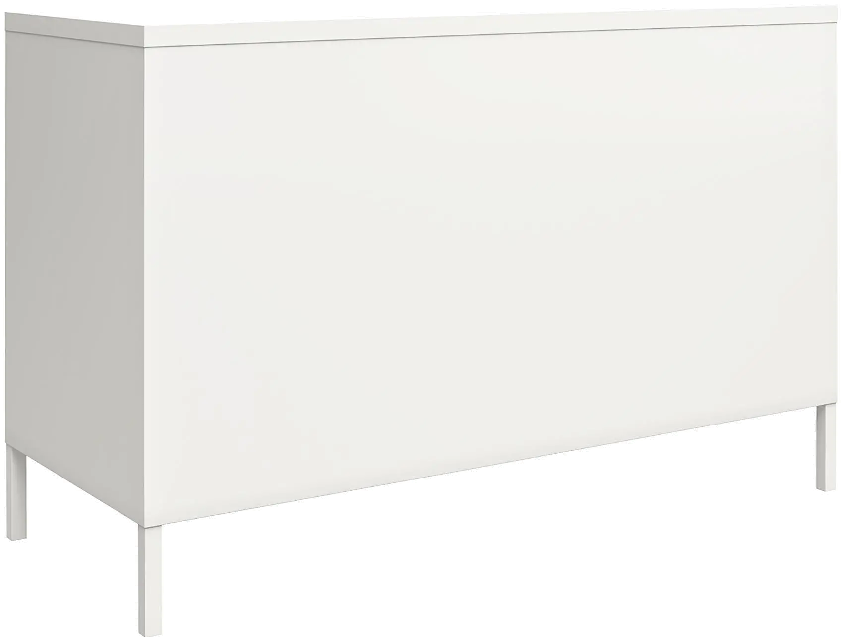 Mission White 2 Door Metal Locker Accent Cabinet-1