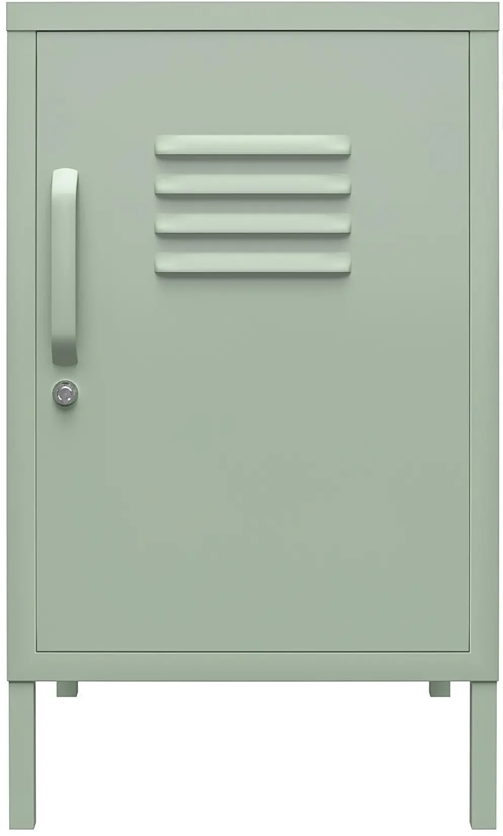 Mission Light Green Metal Locker End Table-1