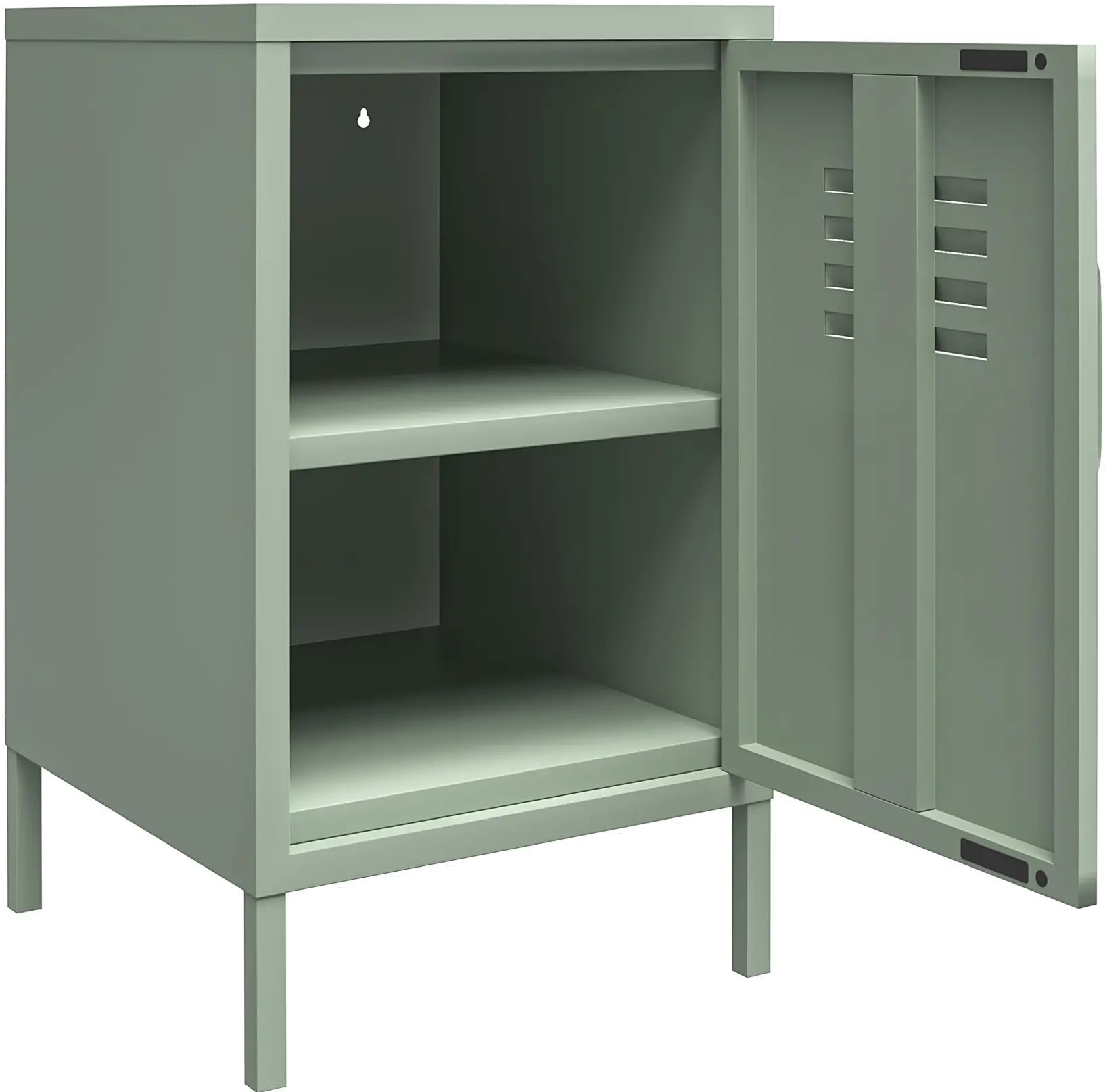Mission Light Green Metal Locker End Table-5