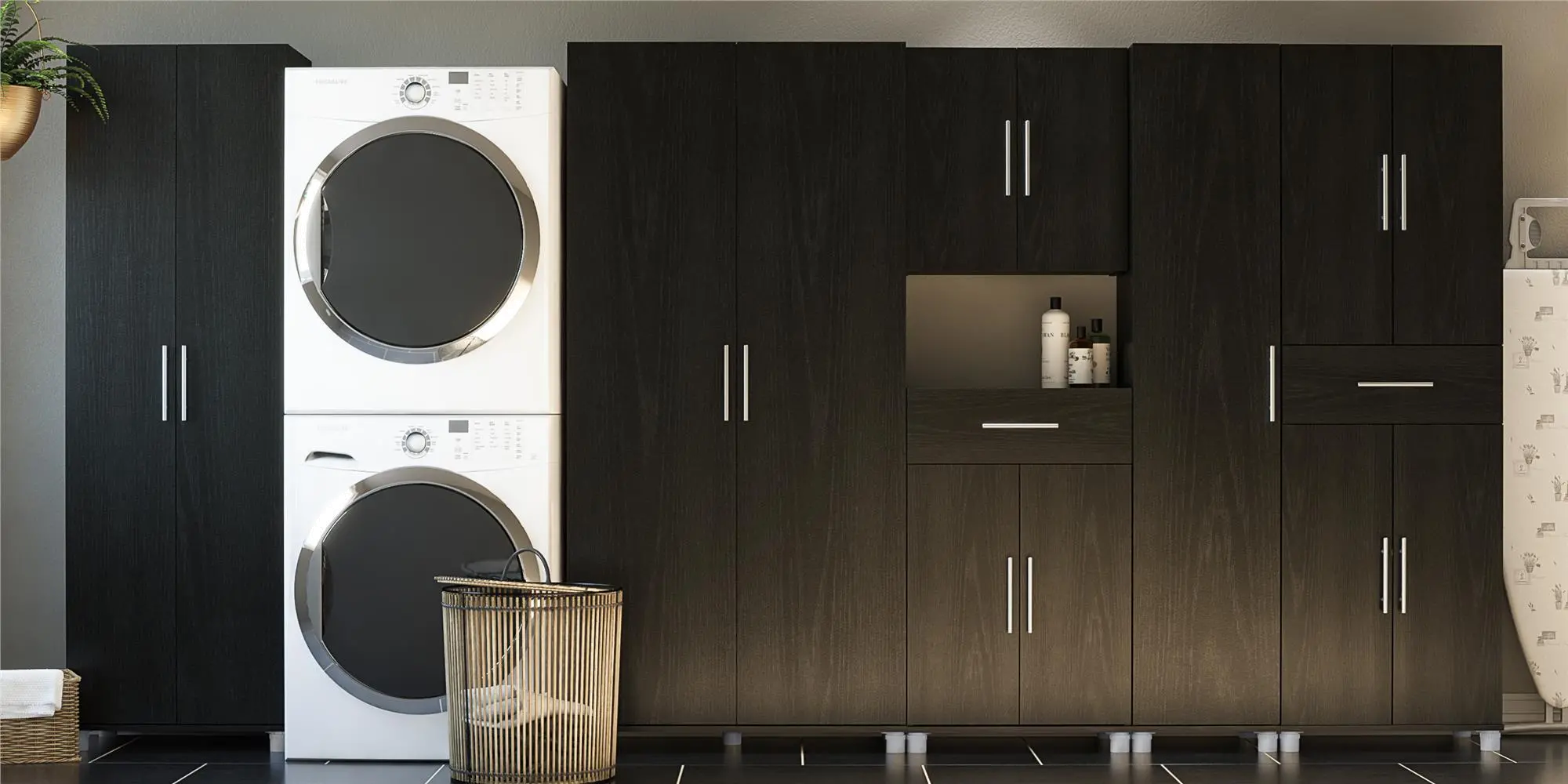 Camberly Black Oak 36  Storage Cabinet-3