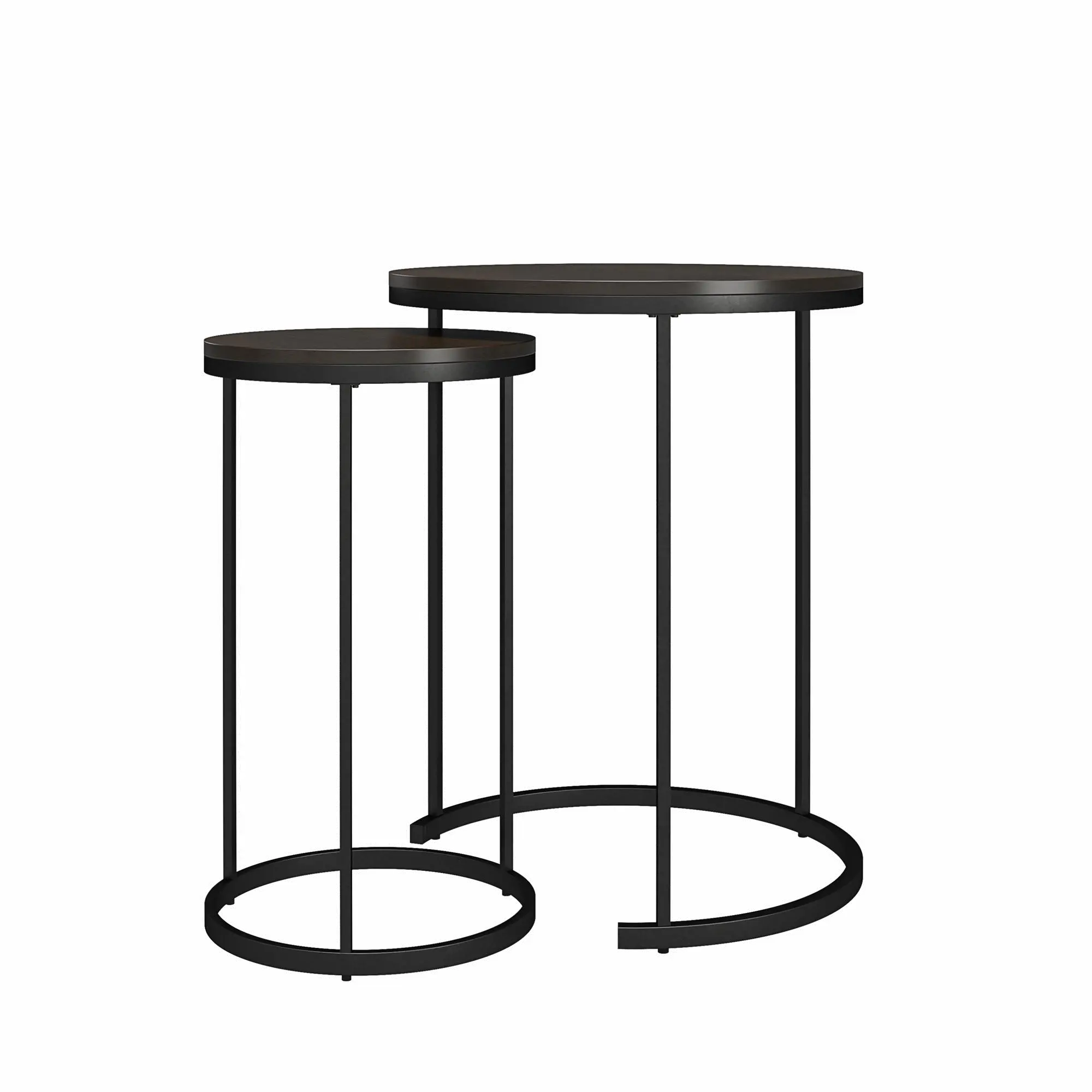 Camdale Espresso 4-Piece Nesting Coffee and End Table Bundle-5