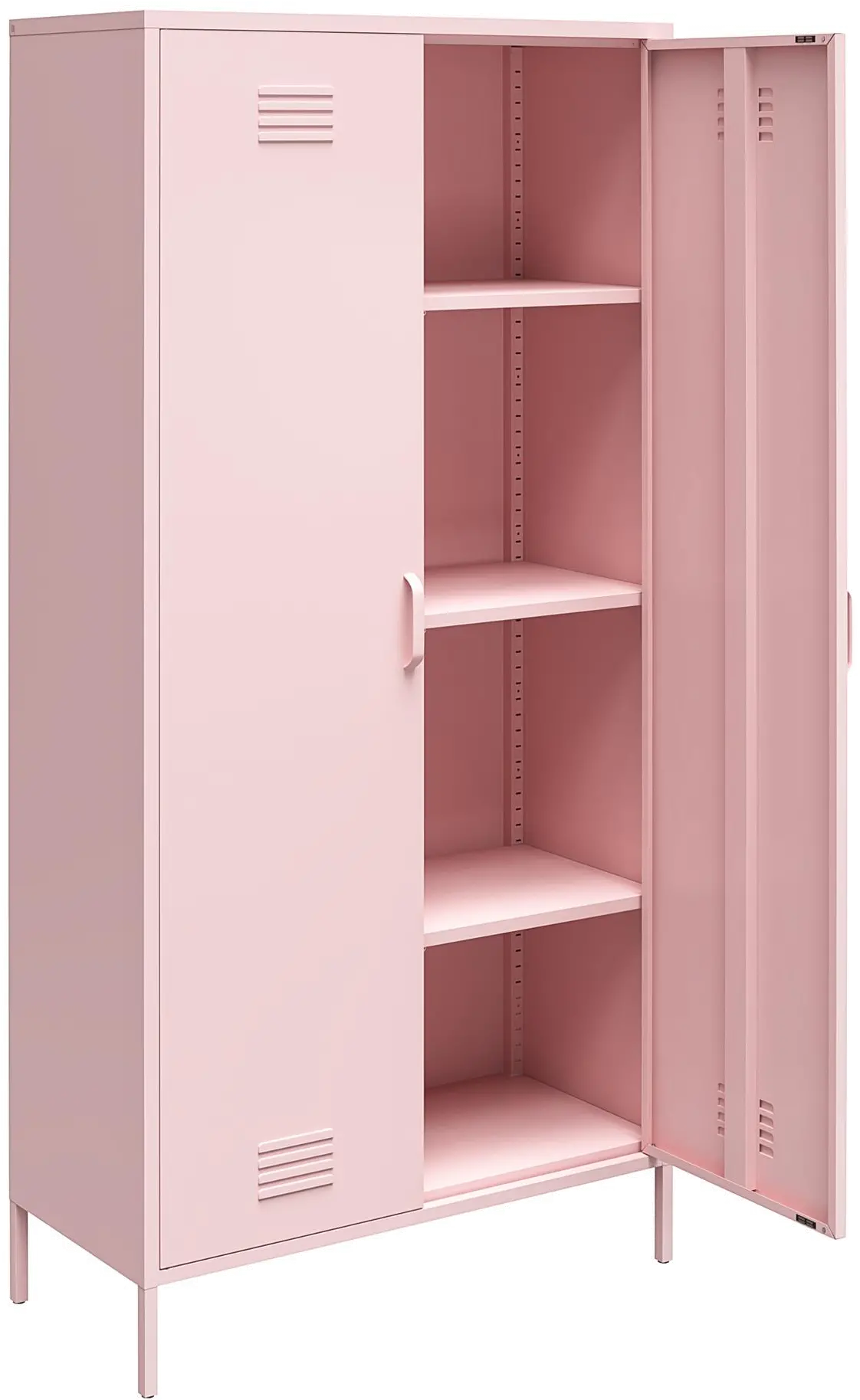 Cache Pink Tall 2 Door Metal Locker Cabinet-5