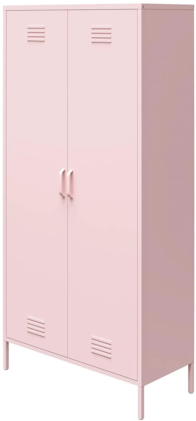 Cache Pink Tall 2 Door Metal Locker Cabinet-6