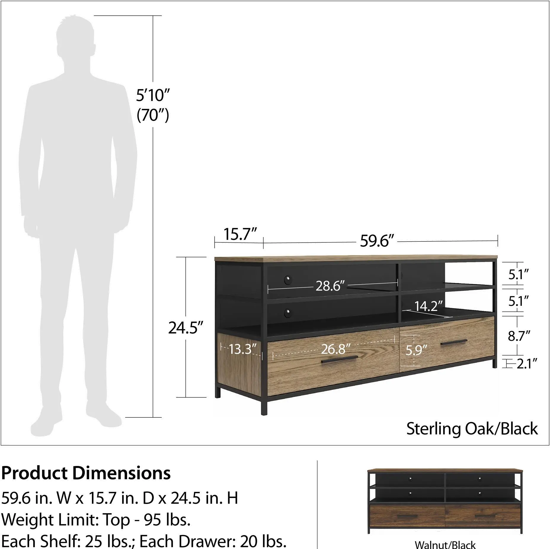 Structure Light Brown 60  TV Stand-1