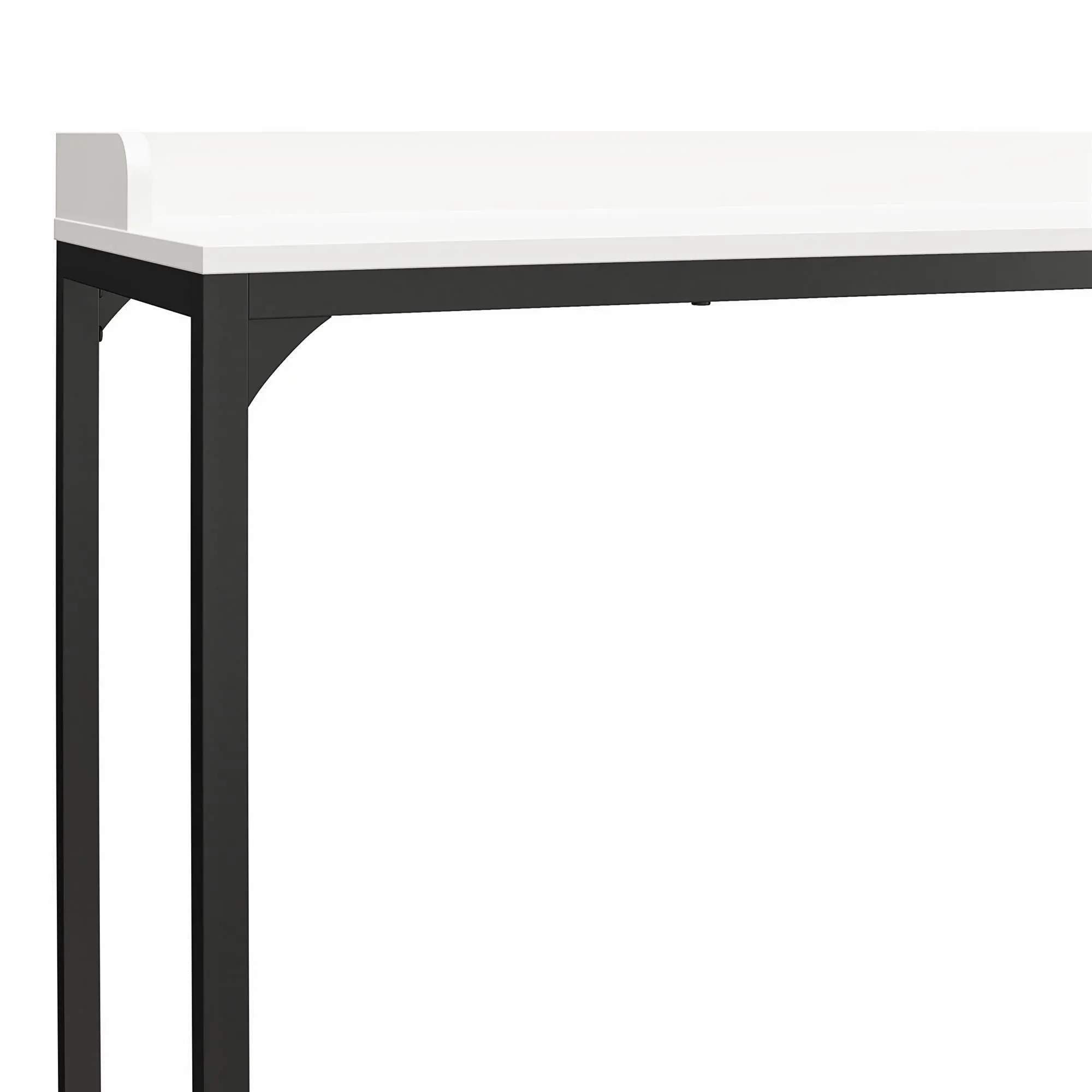 Park Hill White Adjustable Height Over-The-Bed Desk with Castors-6