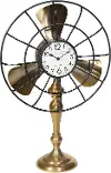Metal Fan-Style 28  Gold Table Clock