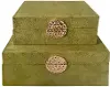 Medium Wood Box With Gold Medallion