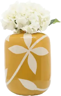 12  Yellow Leaf Jar