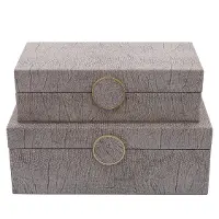Medium Beige Box With Medallion